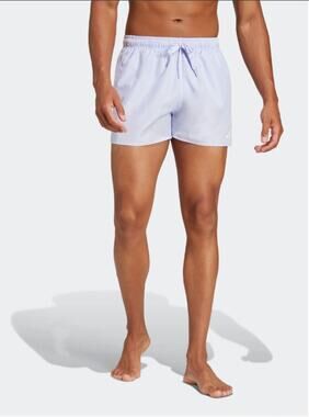 NWT Adidas Purple 3-Stripes 3-Inch Swim Shorts trunks sz XXL